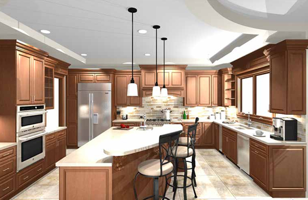 3D model of a kitchen design