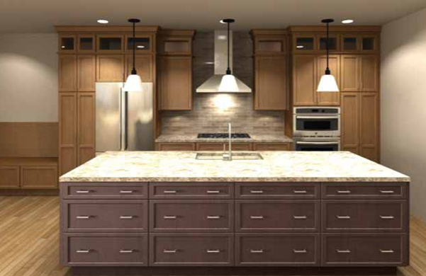 3D model of a kitchen design