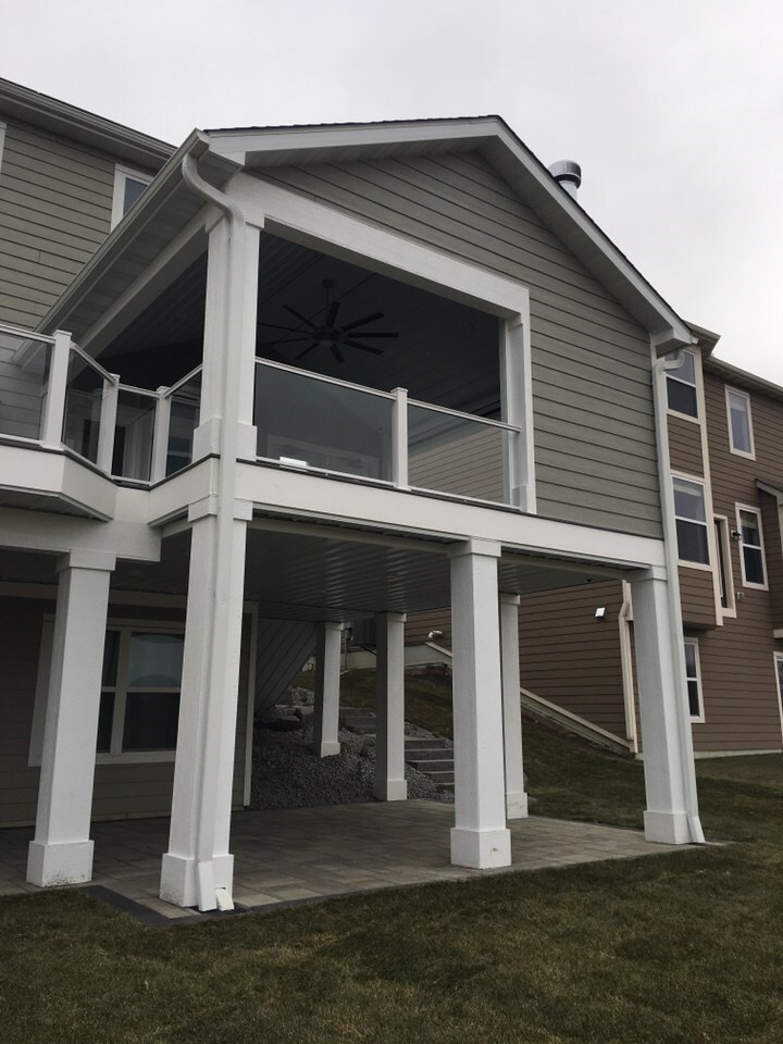 Porch Installation in Woodbury - Grey